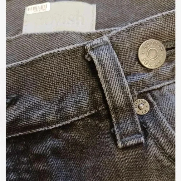 Free People Boyish MIdnight Cowboy Straight Leg Black  Jeans Size 27 - Picture 13 of 14